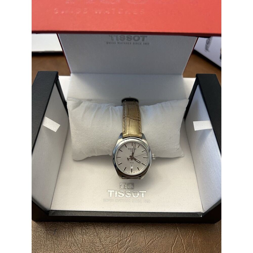 Tissot PR 100 Women's 33mm Gold/Black Band Swiss Quartz Watch T1012101603100
